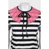 Striped T-shirt with decorative inserts
