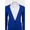 Blue wool and silk cardigan