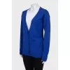 Blue wool and silk cardigan