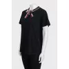 Straight T-shirt decorated with sequins