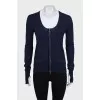 Blue wool cardigan