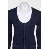 Blue wool cardigan