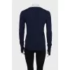Blue wool cardigan