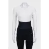 Fitted jumper in cashmere and silk