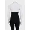 Fitted jumper in cashmere and silk