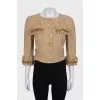 Cropped tweed jacket with pearls
