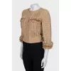 Cropped tweed jacket with pearls