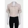 Cropped jacket with decorated sleeves