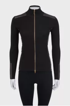 Brown cardigan with a zipper