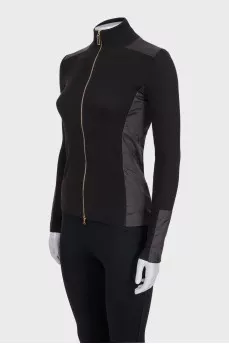 Brown cardigan with a zipper