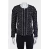 Black zippered cardigan