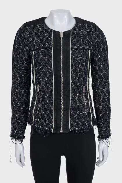 Black zippered cardigan