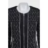 Black zippered cardigan