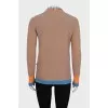 Cashmere check cardigan