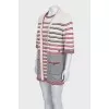 Striped dress with a cardigan