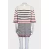 Striped dress with a cardigan