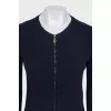 Blue straight-cut cardigan