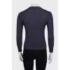 Purple fitted cashmere cardigan