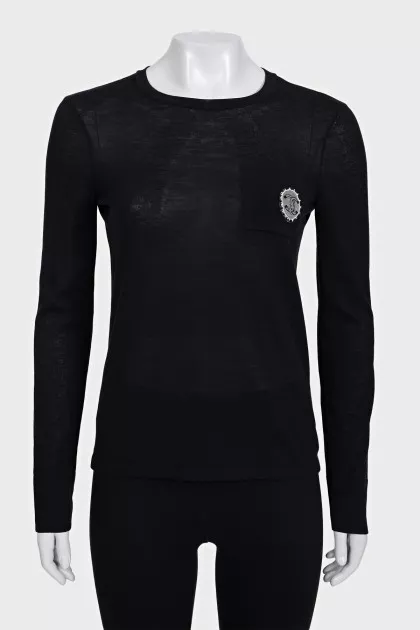Black jumper with logo