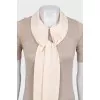 Cashmere and silk tie-up T-shirt