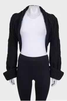 Knitted cardigan in black