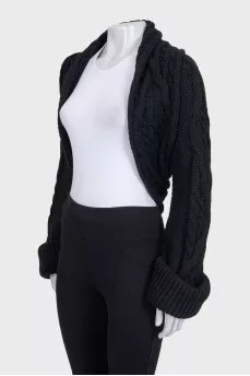 Knitted cardigan in black