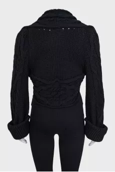 Knitted cardigan in black