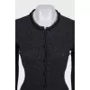 Fitted cardigan in gray
