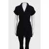 Black short sleeve cardigan