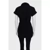 Black short sleeve cardigan