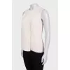 Beige T-shirt with silk element
