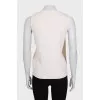 Beige T-shirt with silk element