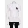 White jumper with embroidery
