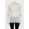 White jumper with 3/4 sleeves