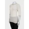 White jumper with 3/4 sleeves