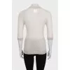 White jumper with 3/4 sleeves