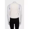 Cashmere vest with signature buttons
