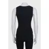 Black T-shirt with branded decor