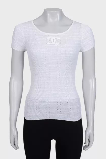 Slim-fitting T-shirt with brand logo