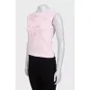 Pink top decorated with stripes