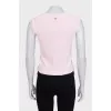 Pink top decorated with stripes