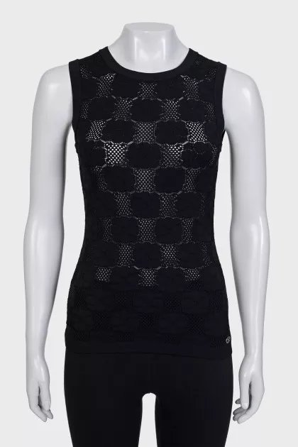 Sheer fitted tank top