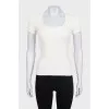 White knitted T-shirt