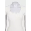 White knitted T-shirt