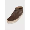 Men's brown suede boots