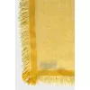 Yellow cashmere and silk scarf