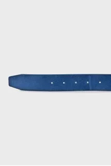 Men's blue suede belt