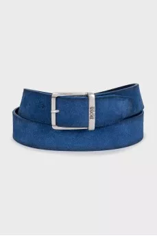 Men's blue suede belt