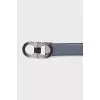 Men's reversible belt with silver buckle