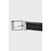 Men's reversible belt with rectangular buckle